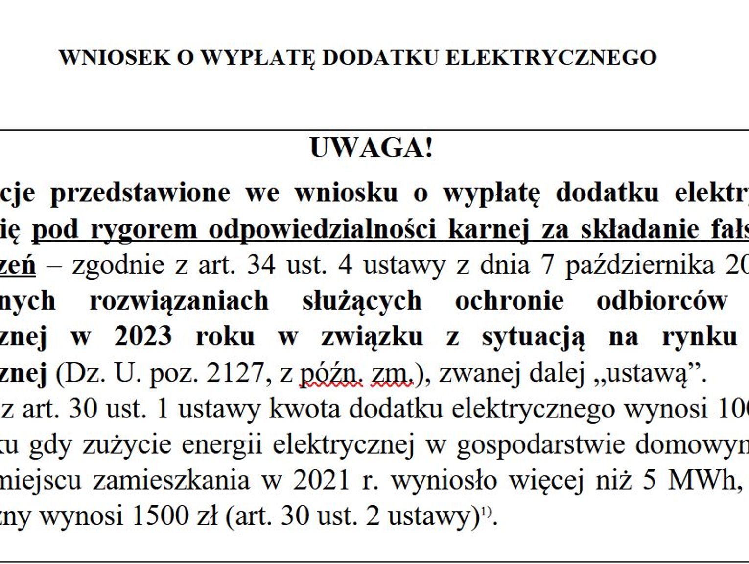 Mopr Przyjmuje Wnioski O Dodatek Elektryczny