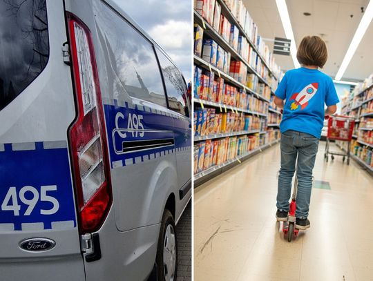 10-latek na hulajnodze w Biedronce. Interweniowała policja