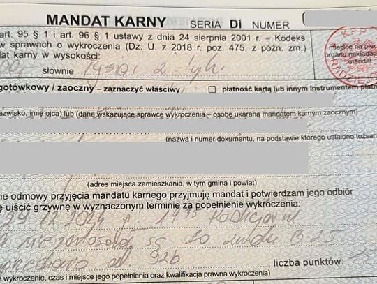 2000 zł mandatu i 25 punktów karnych dla 21-letniego pirata drogowego