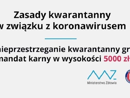 5 tysięcy złotych kary za złamanie zasad kwarantanny