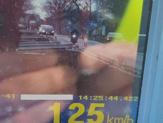 61-letni motocyklista z Włocławka przekroczył prędkość o 55 km/h