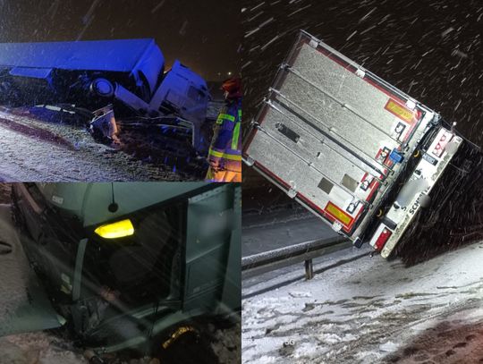 A1 zablokowana w kierunku Łodzi. Kierowca ciężarówki w szpitalu