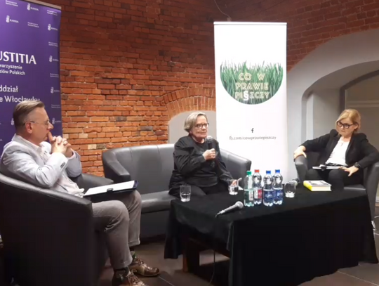 Agnieszka Holland we Włocławku: "Polska jest w momencie przedrozbiorowym, jest naprawdę niebezpiecznie"