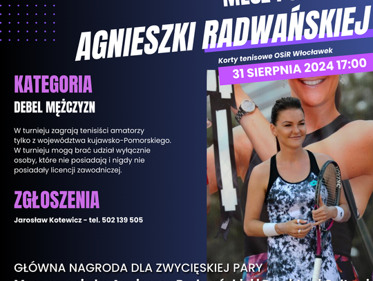 Agnieszka Radwańska rozegra we Włocławku mecz pokazowy