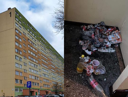 Agresywny bezdomny terroryzuje mieszkańców bloku przy ul. Bajecznej. 8 interwencji policji w 14 dni