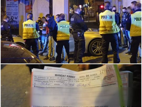Akcja policji na ul. Warszawskiej zakończona dwoma mandatami po 500 zł za brak maseczek