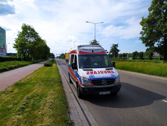 Awaria karetki na ul.Toruńskiej. Wracała od pacjenta