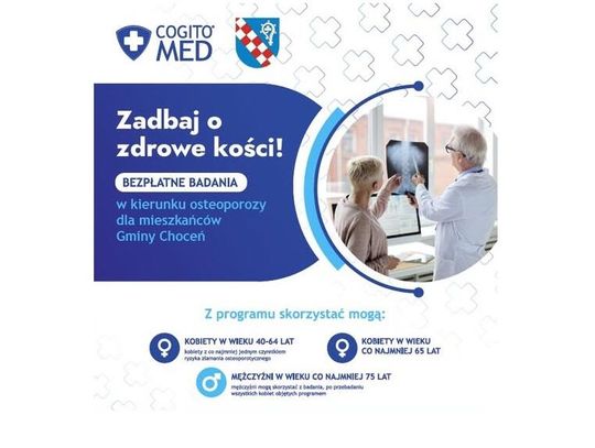 Bezpłatne badania osteoporozy w Choceniu
