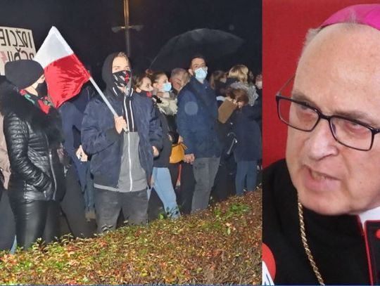 Biskup Mering o protestach pod pałacem: "Zgromadziła się agresywna grupa ludzi(...)Niektórzy nazywają siebie nawet… wierzącymi"
