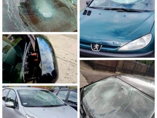 Blisko 30 aut poważnie uszkodzonych na osiedlu Kazimierza Wielkiego. Sprawcy w rękach policji?