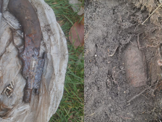Broń samodziałowa i pociski 76 mm. Niezwykłe znaleziska Brzeskich Poszukiwaczy Historii