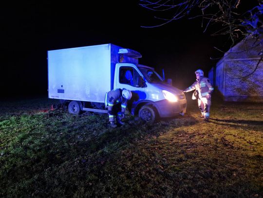 Chciał ominąć stado saren. Konieczna była pomoc straży pożarnej