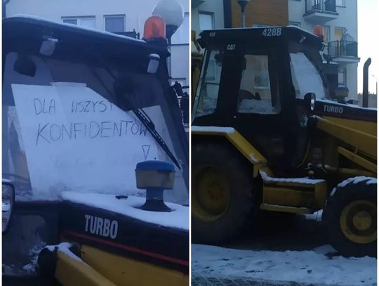 "Dla wszystkich konfidentów wesołych świąt!" - kuriozalna sytuacja na osiedlu we Włocławku