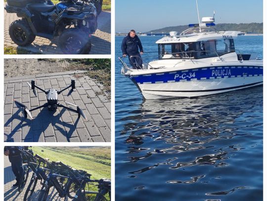 Dron, motorówka, quady i rowery. Policjanci z Włocławka z nowym sprzętem 