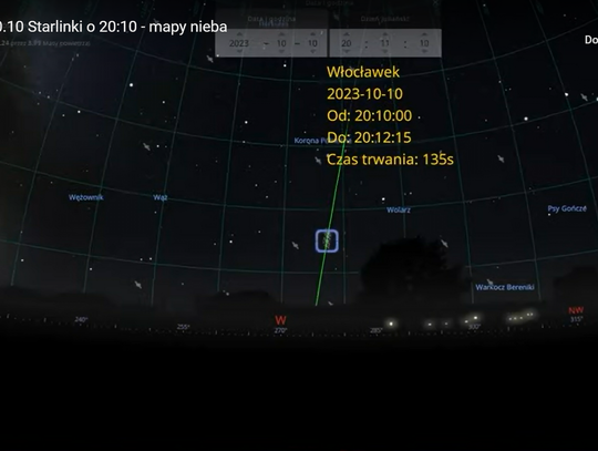 Dziś o 20.10 kosmiczny pociąg będzie widoczny z Włocławka