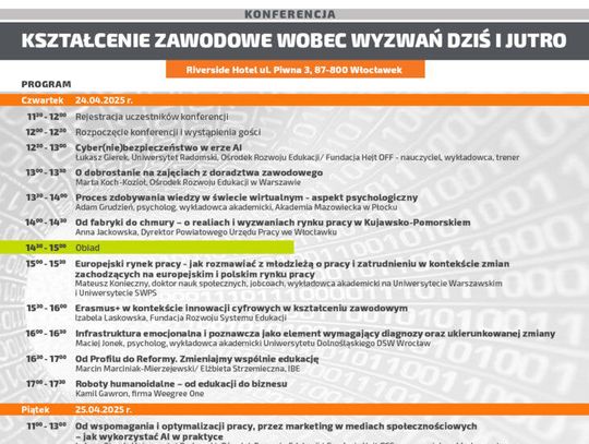 Edukacja zawodowa w cyfrowym świecie. Konferencja we Włocławku już w kwietniu