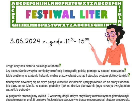 „Festiwalu Liter” 3 czerwca w KPCN