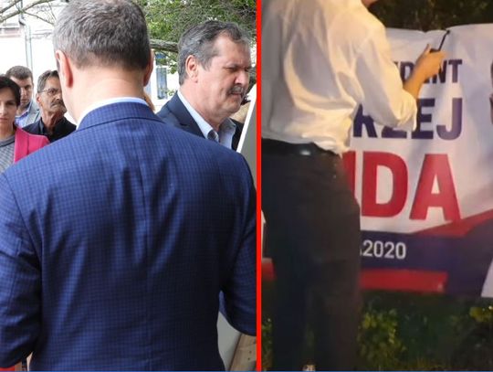 Honorowy komitet poparcia Dudy we Włocławku. Czy ten sam komitet niehonorowo wiesza plakaty? 