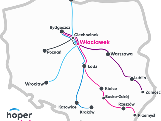 Hoper zwiększył liczbę tras. Nowy przewoźnik zabierze pasażerów z Włocławka
