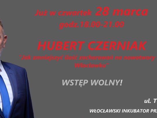 Hubert Czerniak w czwartek przyjedzie do Włocławka. Będzie mówił o...