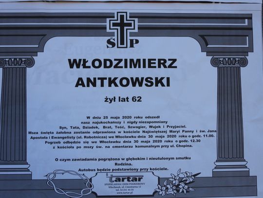 Jutro odbędzie się pogrzeb śp. Włodzimierza Antkowskiego