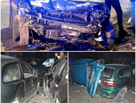 Karambol na ul. Broniewskiego. Uszkodzonych 7 pojazdów, droga zablokowana