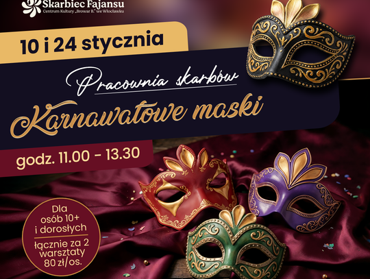 Karnawał w glinie - Skarbiec Fajansu zaprasza na wyjątkowe warsztaty tworzenia masek