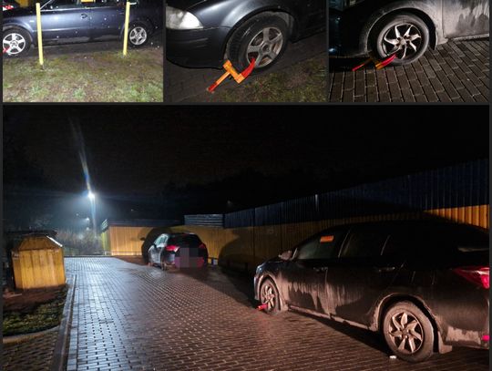 Kilka pojazdów z blokadami kół w wigilijny wieczór. Straż Miejska zareagowała na zgłoszenie mieszkańca 