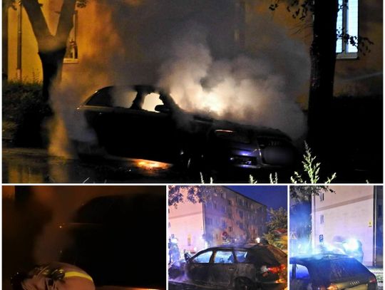  Kolejny weekend i kolejny pożar samochodu. Osobowe Audi spłonęło na ul. Jodłowej
