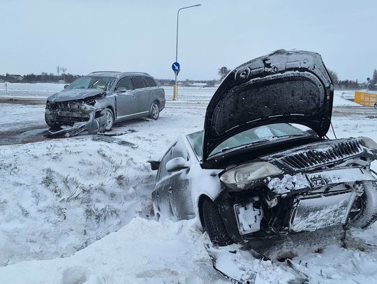 Kolizja na skrzyżowaniu obwodnicy Lubrańca z drogą na Parcele