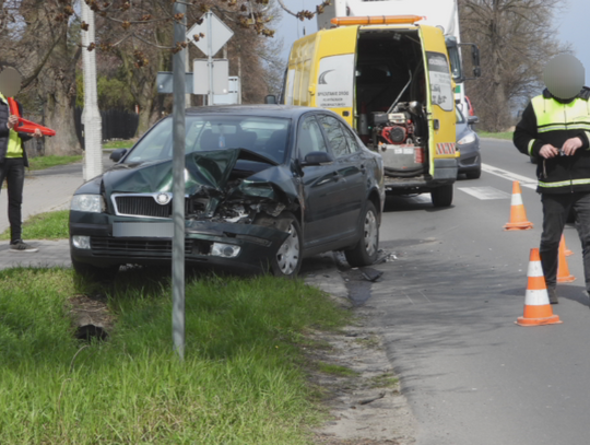 Kolizja w Szpetalu Górnym. Skoda uderzyła w Audi