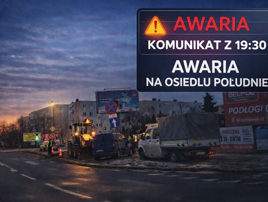 Komunikat w sprawie awarii na os. Południe z 19.30