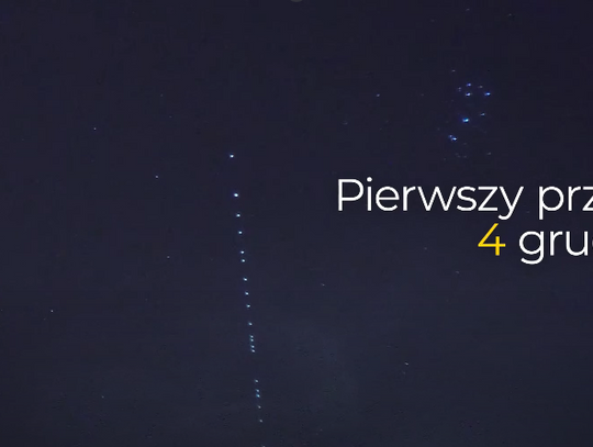 Kosmiczny pociąg za dwie godziny widoczny na niebie w centralnej i południowej Polsce. Wkrótce zniknie na dobre