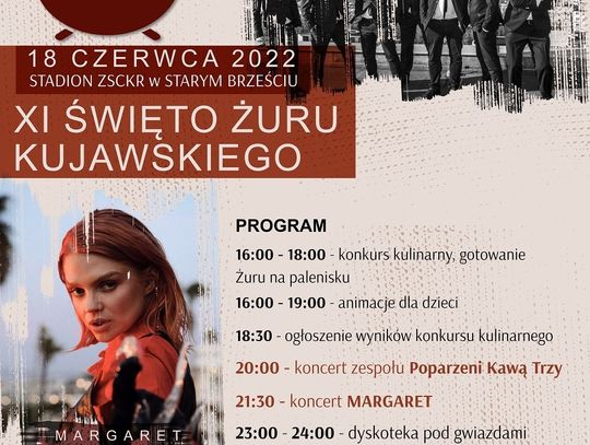 Margaret i Poparzeni Kawą wystąpią na święcie żuru w Brześciu Kujawskim