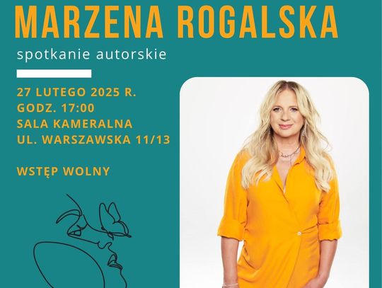 Marzena Rogalska gościem biblioteki – spotkanie autorskie już w lutym