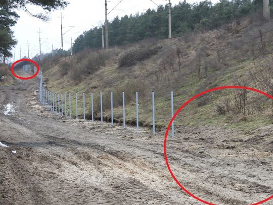 Mieszkańcy Zazamcza nie chcą ogrodzenia przy torach? Wiele słupków zostało zniszczonych