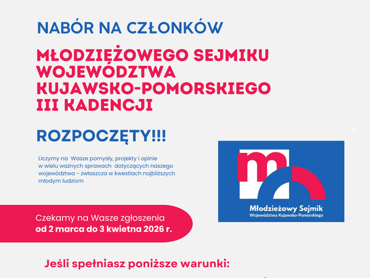 Nabór do Młodzieżowego Sejmiku Województwa III kadencji Nabór do Młodzieżowego Sejmiku Województwa III kadencji