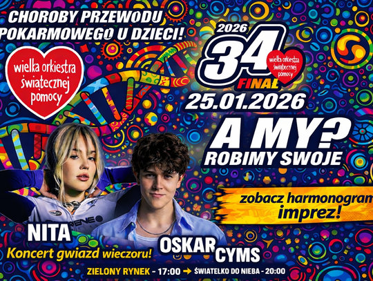 NITA i CYMS gwiazdami WOŚP 2026. Wykaz imprez we Włocławku