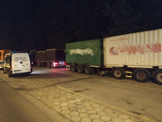 Nocna akcja ITD we Włocławku i drogach województwa. Efektem wszczęcie postępowań na kwotę ponad 550 tysięcy złotych