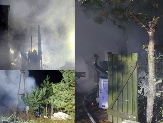 Nocny pożar w gm Fabianki. Spłonął obiekt mieszkalny