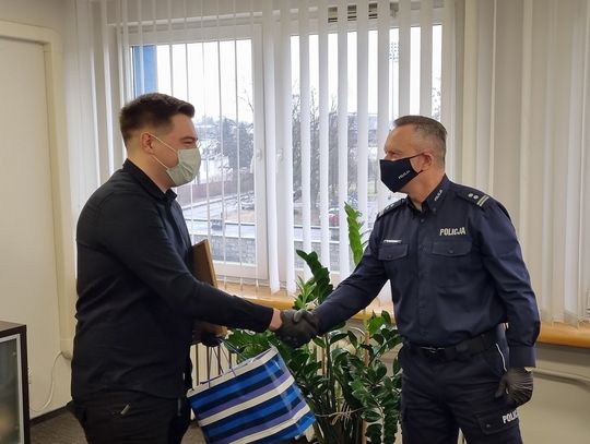 Obezwładnił napastnika, osobiście dziękował mu komendant wlocławskiej policji