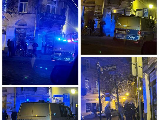 Policja i ratownicy na ul. 3-go Maja, miało dojść do potrącenia rowerzysty przez radiowóz