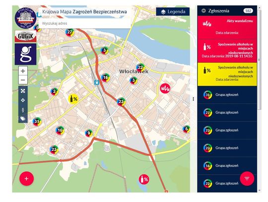 Ponad 50 220 zgłoszeń nanieśli mieszkańcy województwa kujawsko-pomorskiego od początku uruchomienia Krajowej Mapy Zagrożeń Bezpieczeństwa