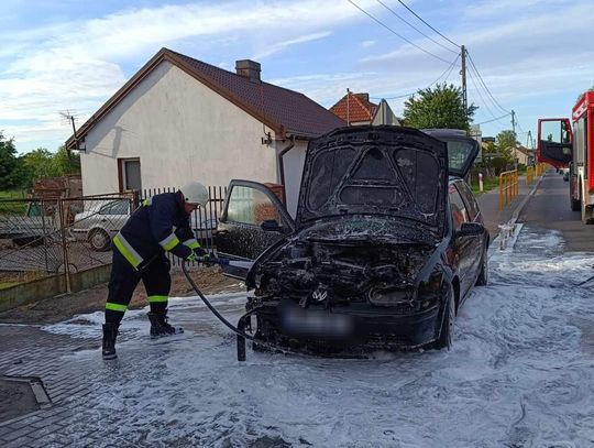 Pożar auta osobowego w Fabiankach