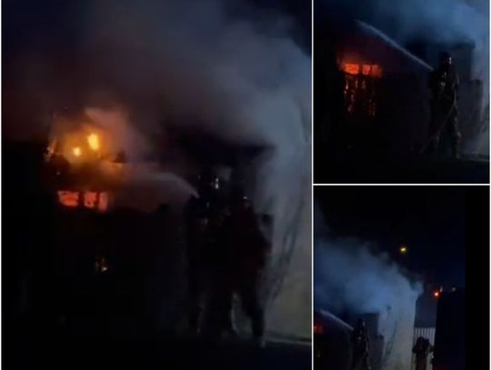 Pożar budynku mieszkalnego przy ul. Dziewińskiej