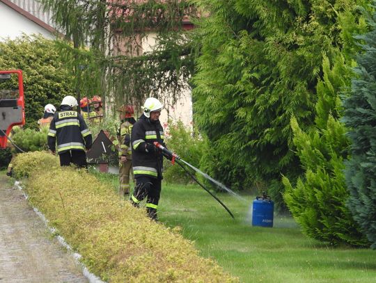 Pożar butli gazowej w domu jednorodzinnym pod Włocławkiem