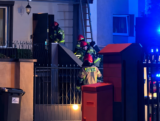 Pożar na Zawiślu. Ratownicy zabrali do szpitala kobietę i dwoje dzieci