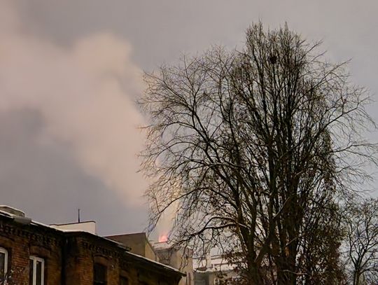 Pożar w kamienicy przy ul. Żabiej. Trwa akcja gaśnicza