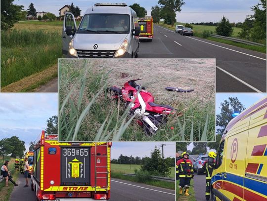 Ratownicy Wodni z Włocławka zareagowali na wypadek motocyklisty. "Nie tylko woda jest ich żywiołem"