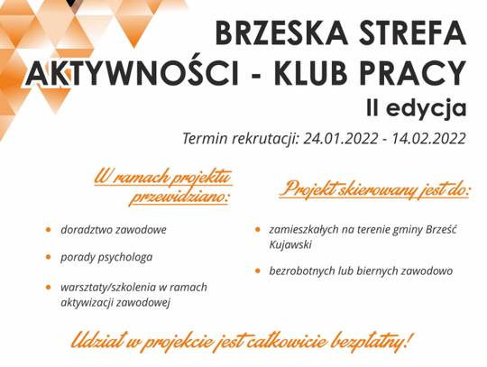 Rusza „Brzeska Strefa Aktywności - Klub Pracy”